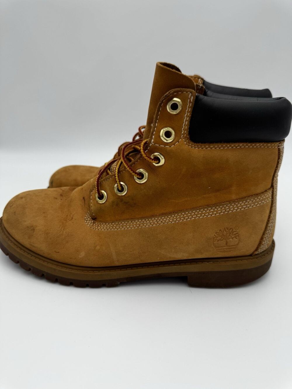 Timberland 6 Inch Premium Waterproof Boots Boys US 5Y Wheat Nubuck